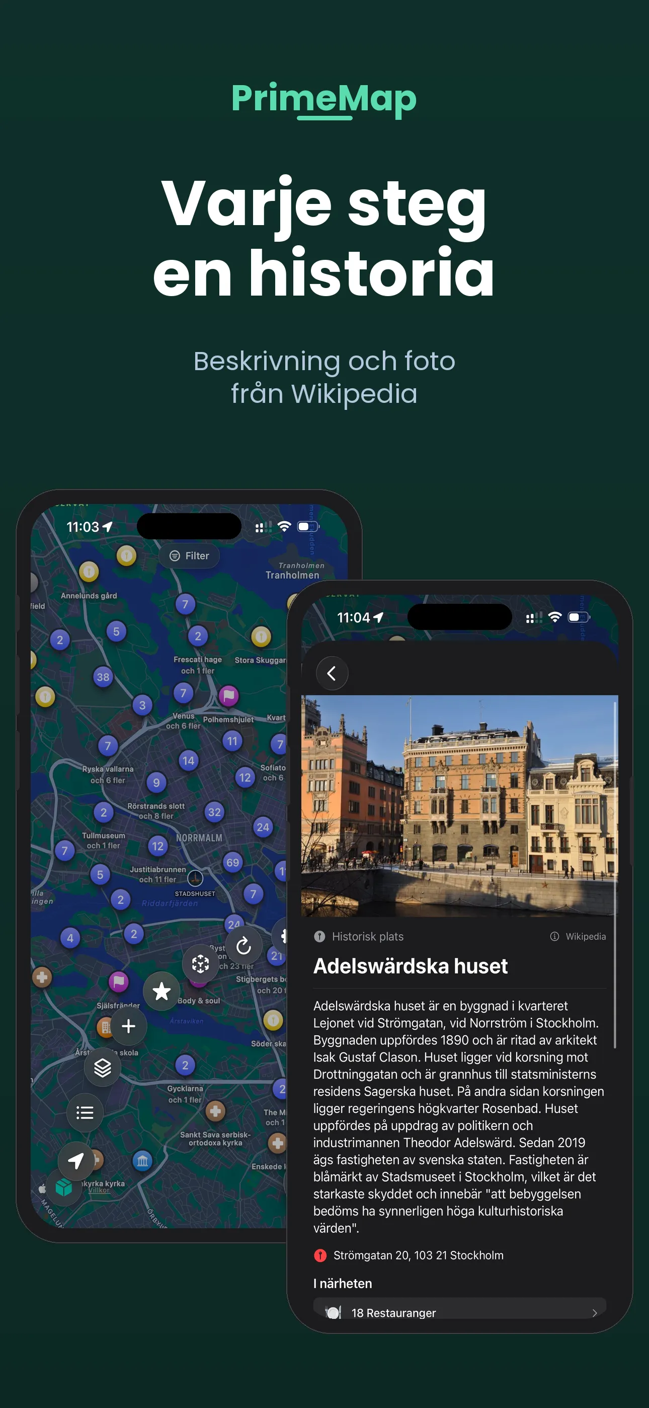 PrimeMap – Every meter tells a story: Map plus Wikipedia detail